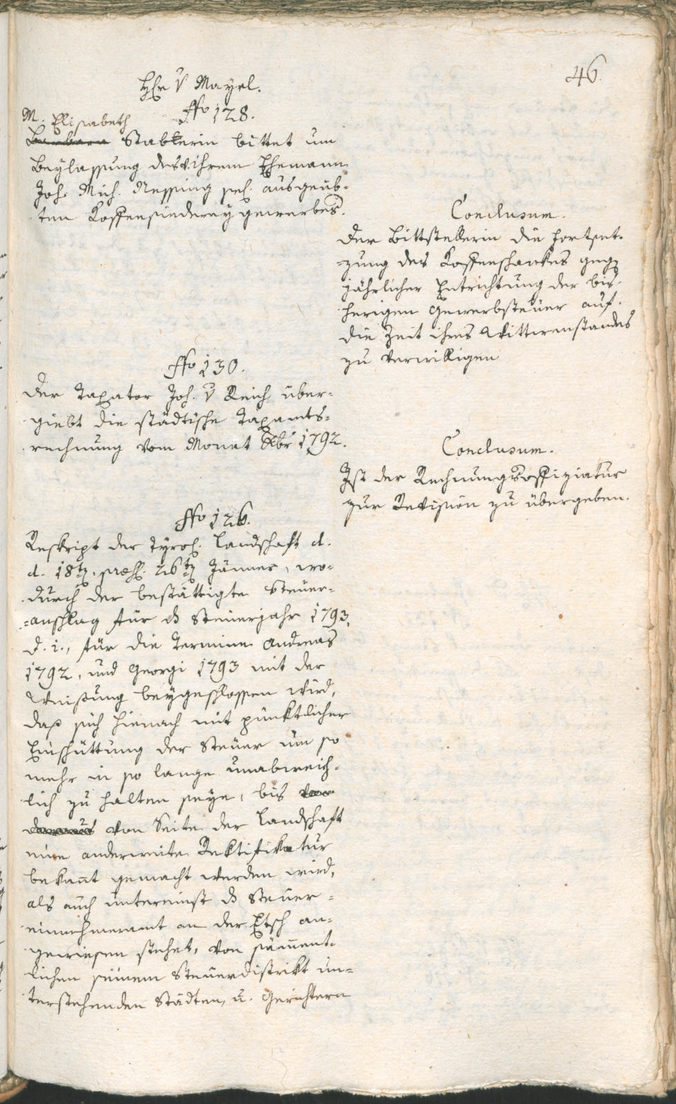 Civic Archives of Bozen-Bolzano - BOhisto Ratsprotokoll 1793 
