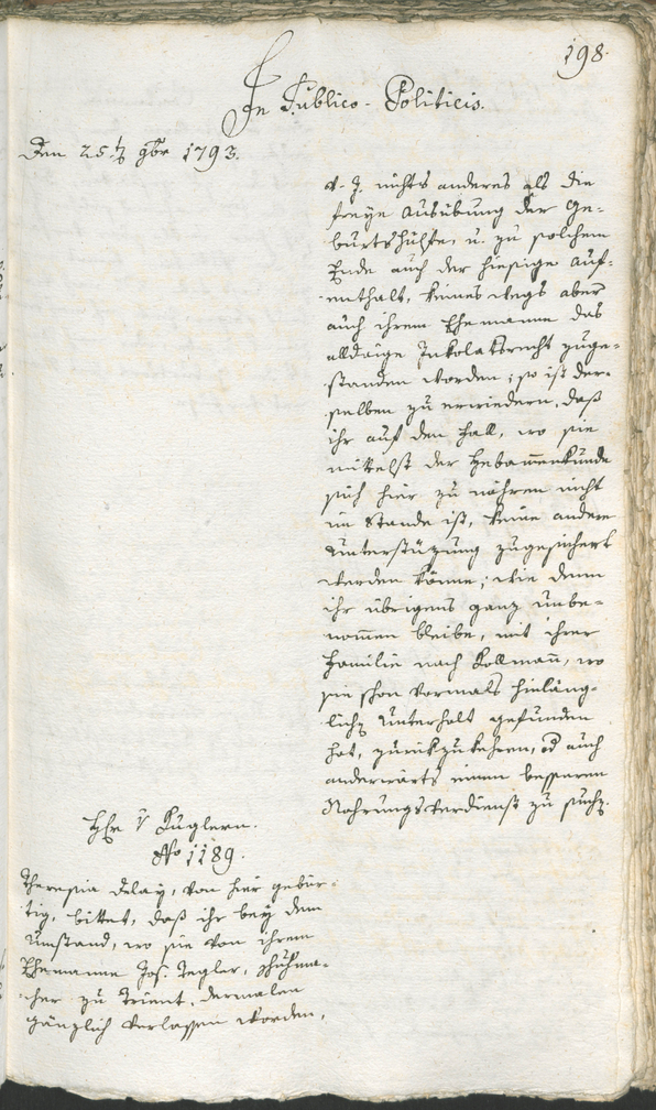 Civic Archives of Bozen-Bolzano - BOhisto Ratsprotokoll 1793 