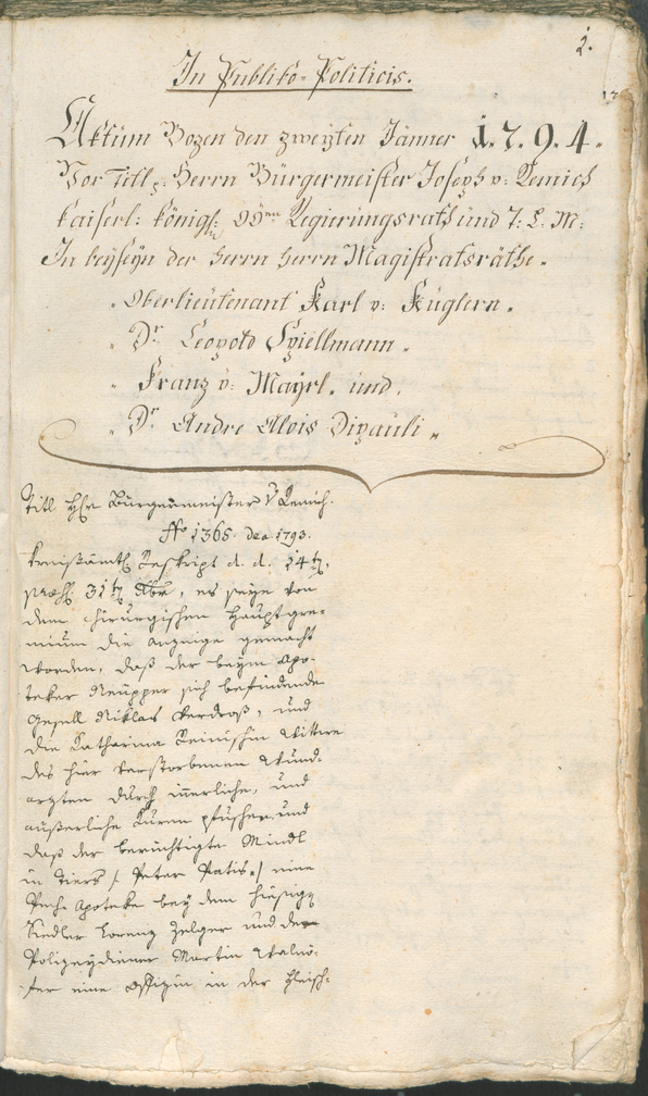 Archivio Storico della Città di Bolzano - BOhisto protocollo consiliare 1794 