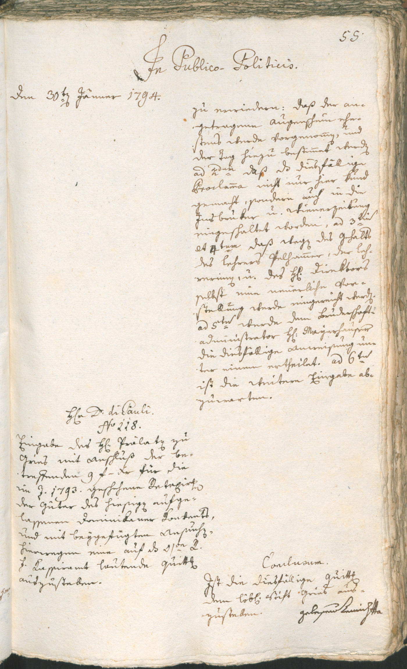 Civic Archives of Bozen-Bolzano - BOhisto Ratsprotokoll 1794 