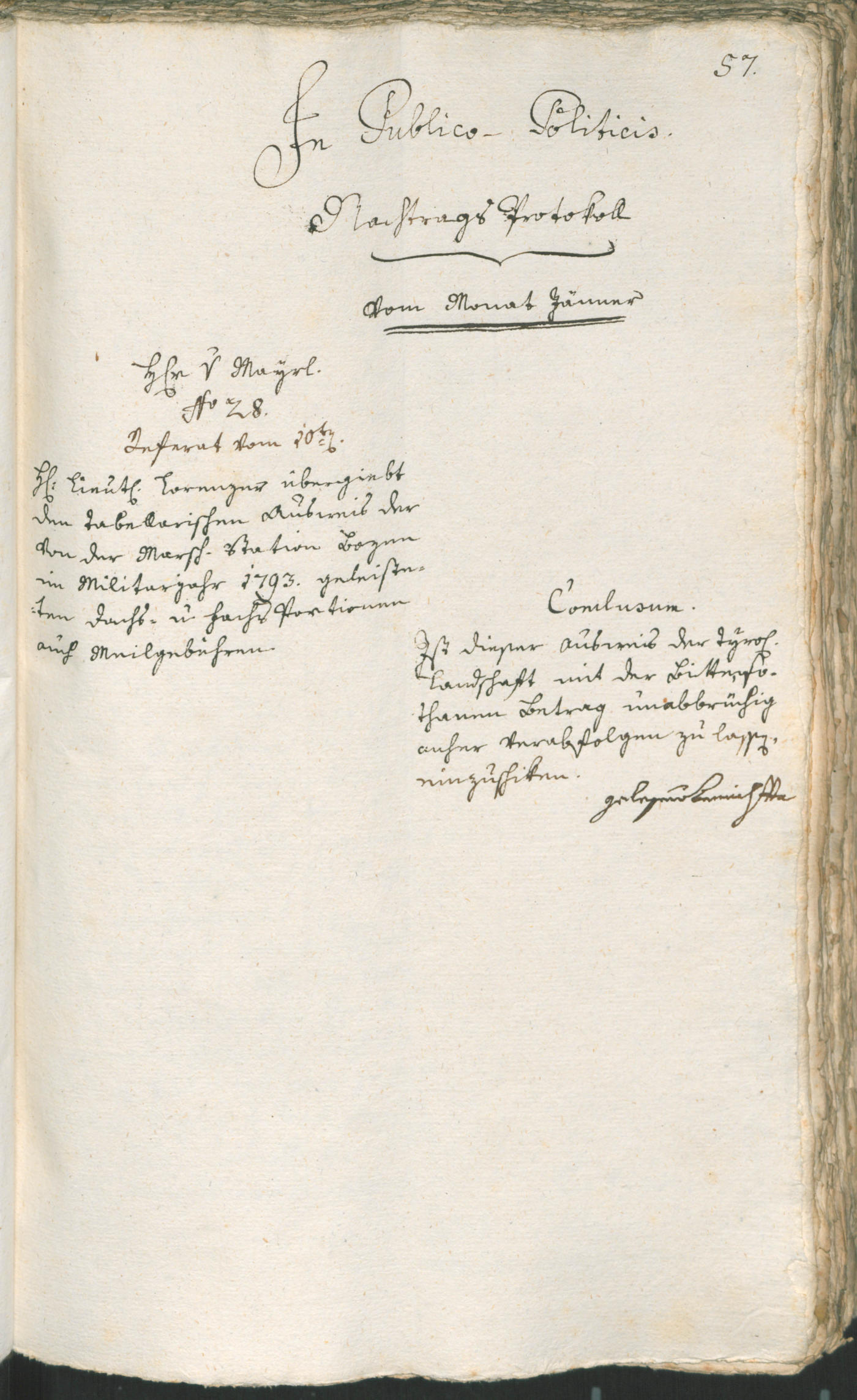 Civic Archives of Bozen-Bolzano - BOhisto Ratsprotokoll 1794 