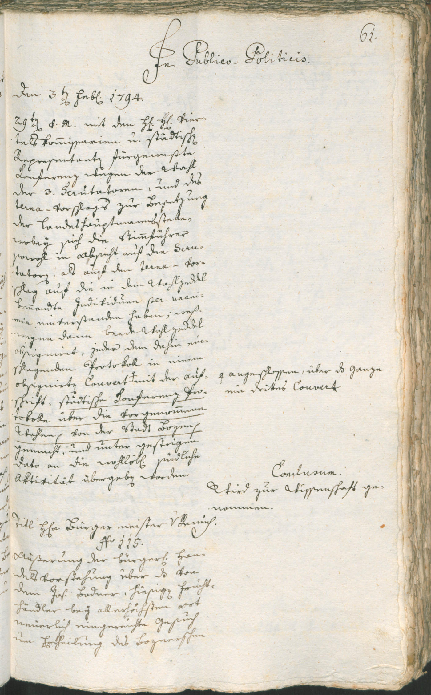 Civic Archives of Bozen-Bolzano - BOhisto Ratsprotokoll 1794 