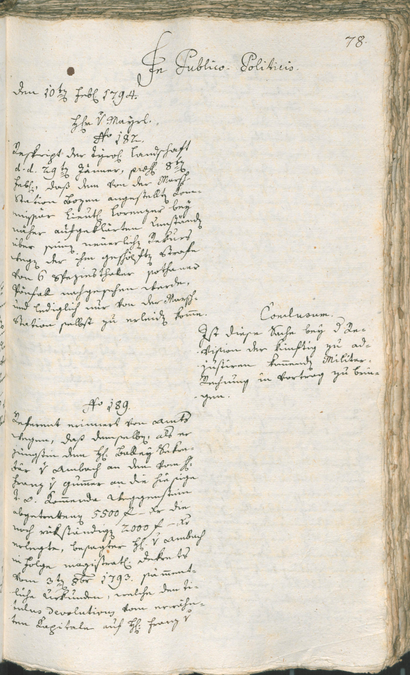 Civic Archives of Bozen-Bolzano - BOhisto Ratsprotokoll 1794 