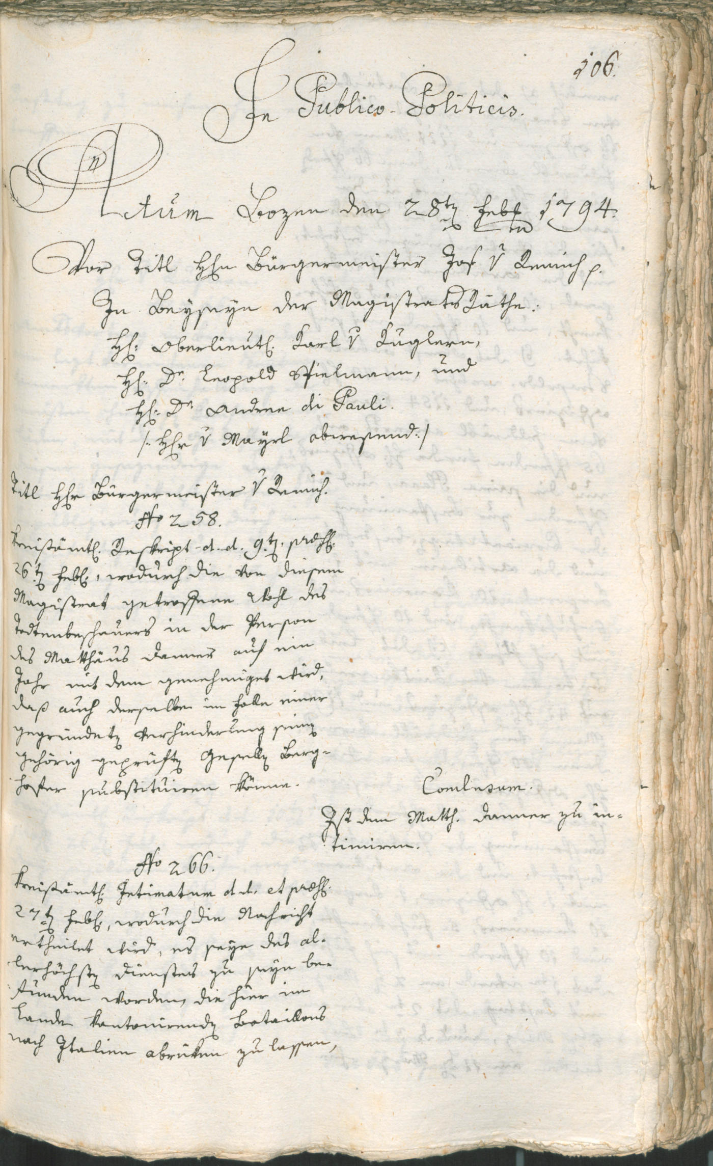 Civic Archives of Bozen-Bolzano - BOhisto Ratsprotokoll 1794 