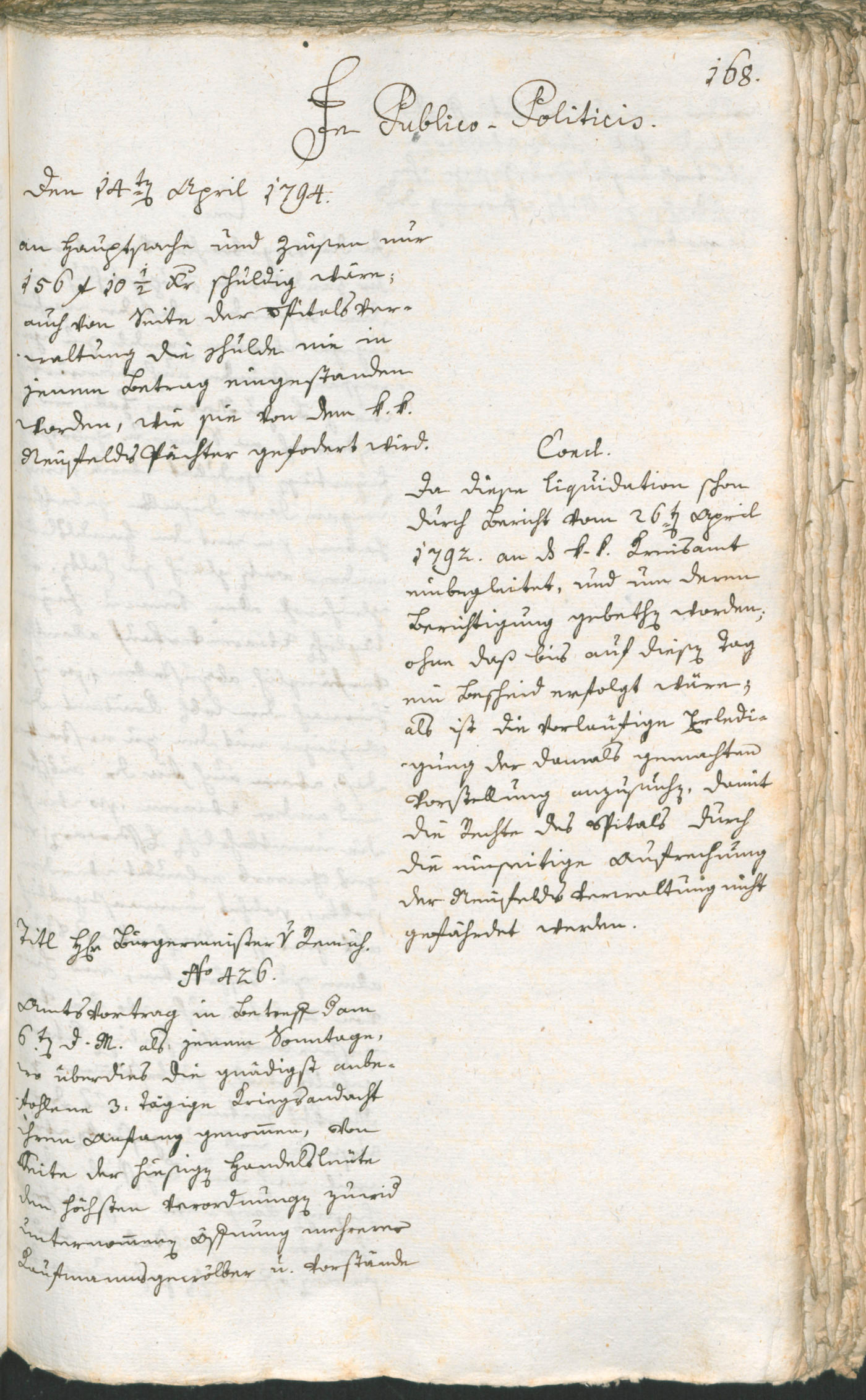 Archivio Storico della Città di Bolzano - BOhisto protocollo consiliare 1794 