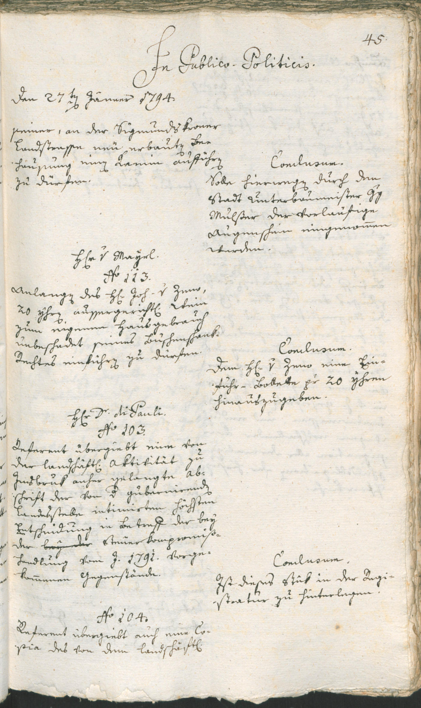 Civic Archives of Bozen-Bolzano - BOhisto Ratsprotokoll 1794 