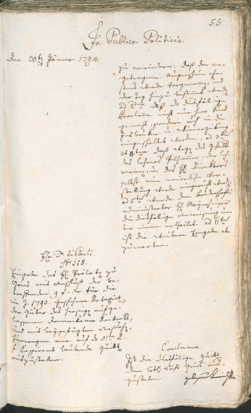 Civic Archives of Bozen-Bolzano - BOhisto Ratsprotokoll 1794 