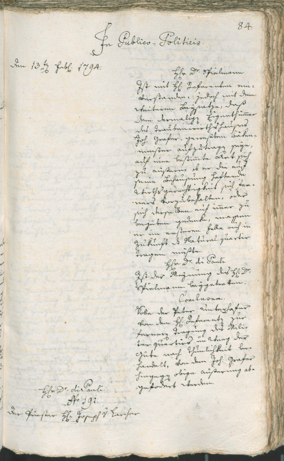 Civic Archives of Bozen-Bolzano - BOhisto Ratsprotokoll 1794 