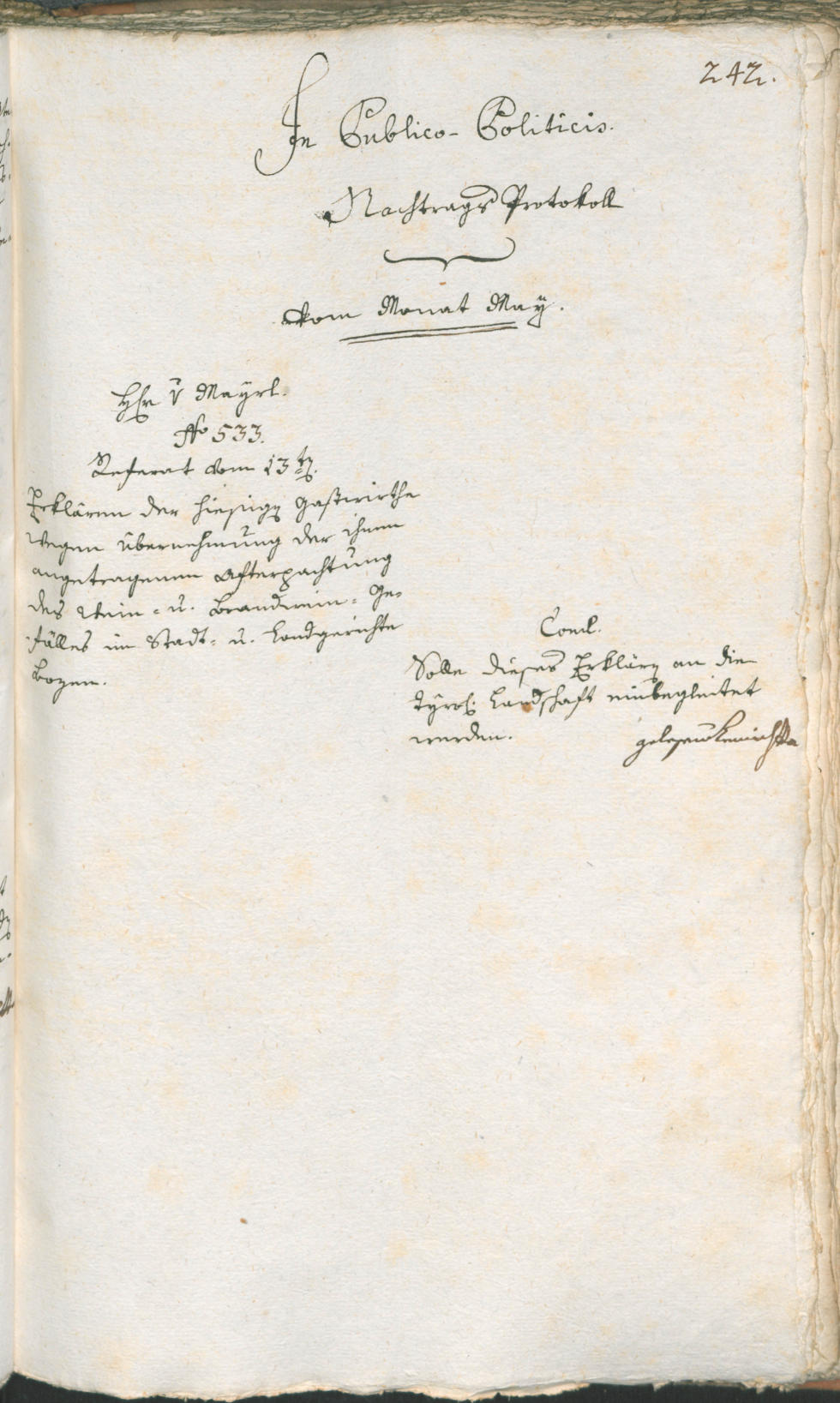 Civic Archives of Bozen-Bolzano - BOhisto Ratsprotokoll 1794 