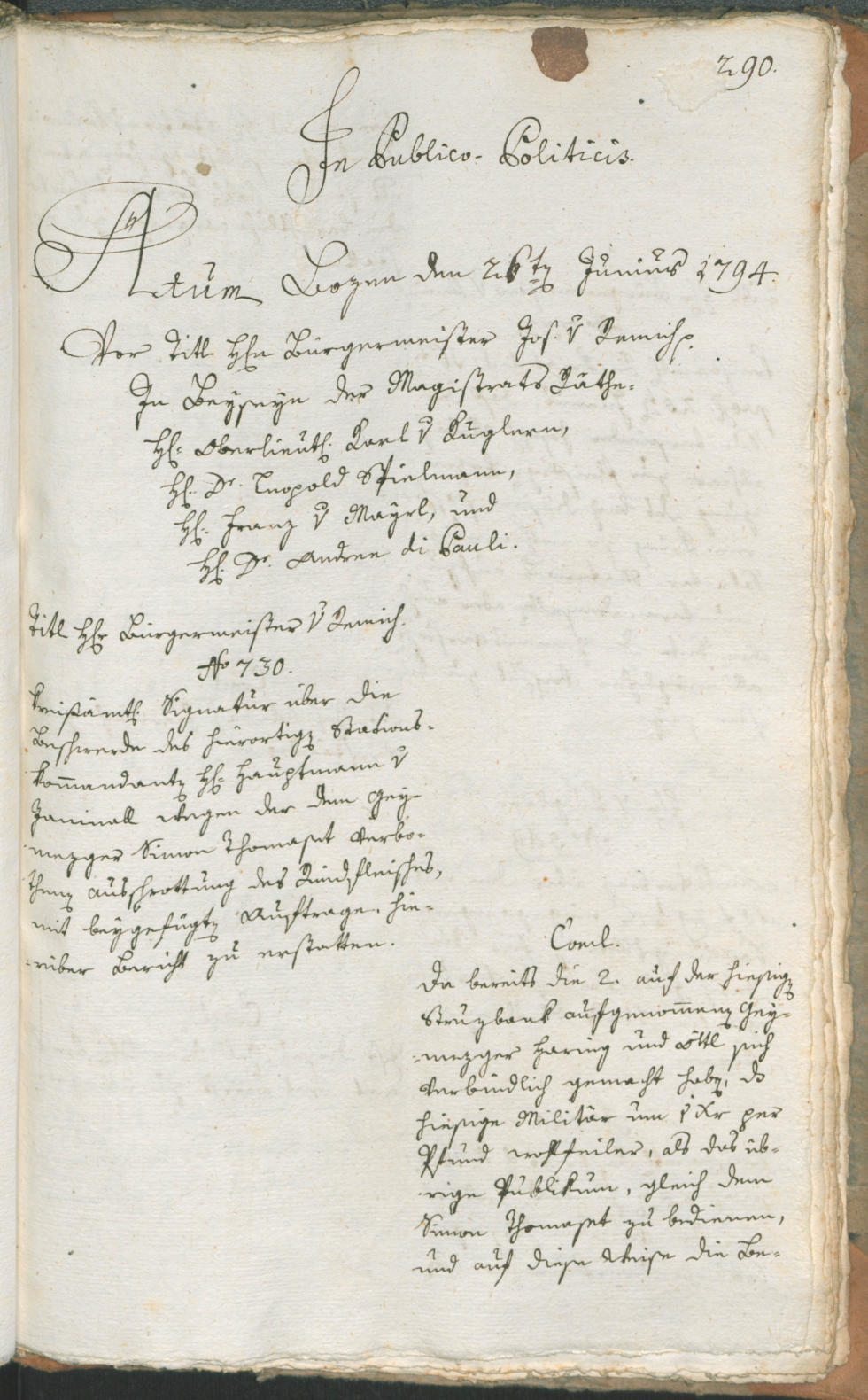 Civic Archives of Bozen-Bolzano - BOhisto Ratsprotokoll 1794 