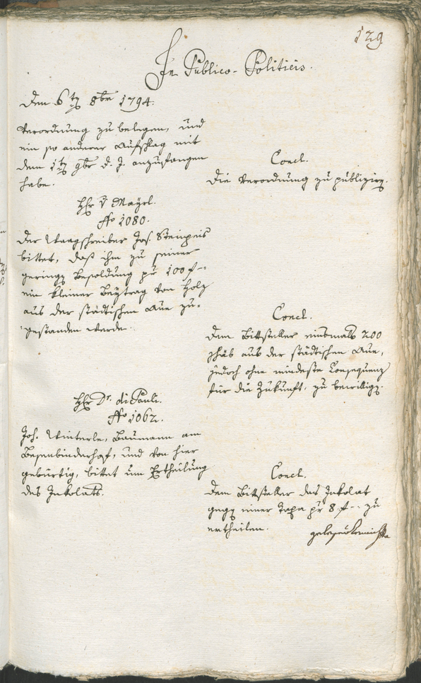 Archivio Storico della Città di Bolzano - BOhisto protocollo consiliare 1794 