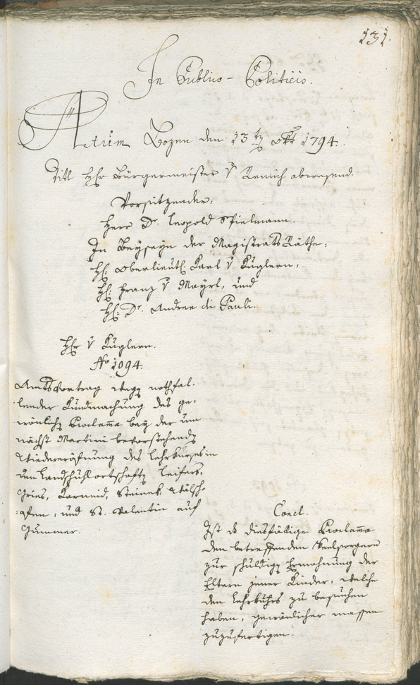 Civic Archives of Bozen-Bolzano - BOhisto Ratsprotokoll 1794 