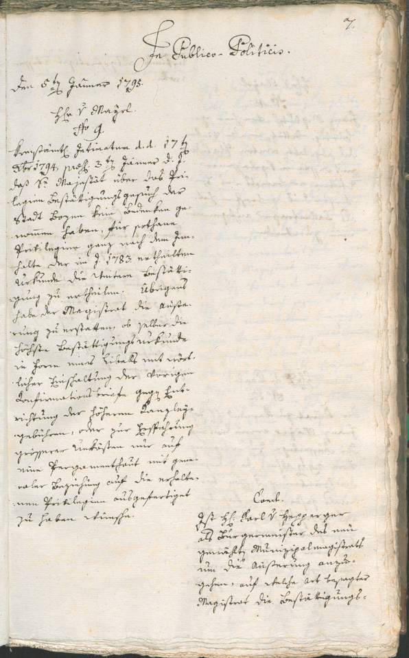 Civic Archives of Bozen-Bolzano - BOhisto Ratsprotokoll 1795 