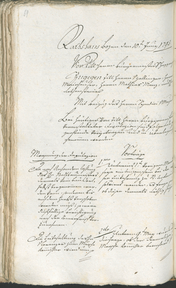 Civic Archives of Bozen-Bolzano - BOhisto Ratsprotokoll 1794/96 