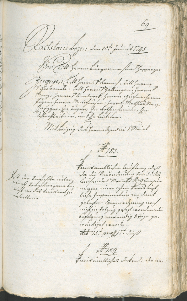 Stadtarchiv Bozen - BOhisto Ratsprotokoll 1794/96 