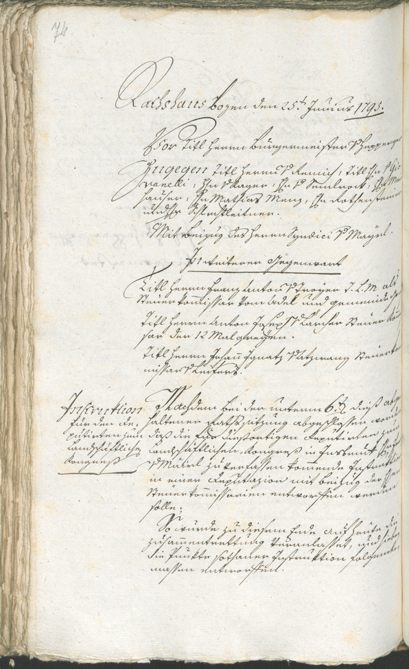 Civic Archives of Bozen-Bolzano - BOhisto Ratsprotokoll 1794/96 