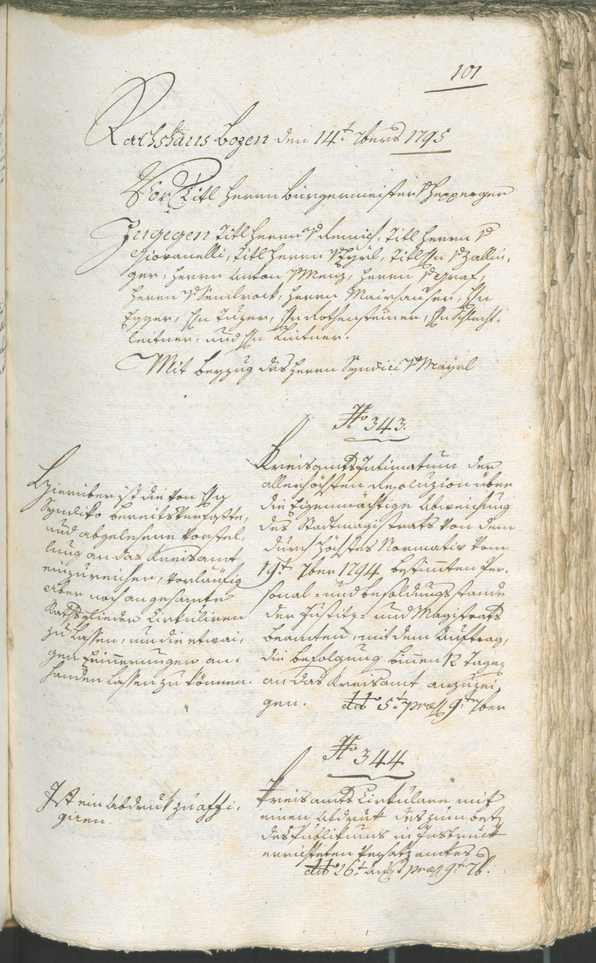 Civic Archives of Bozen-Bolzano - BOhisto Ratsprotokoll 1794/96 