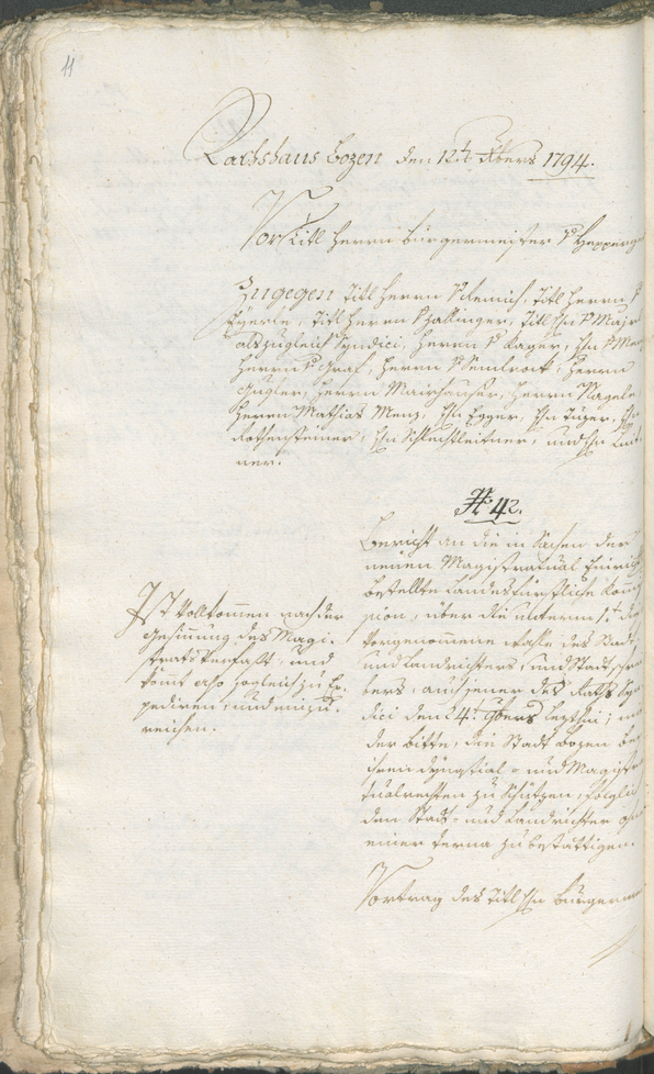 Archivio Storico della Città di Bolzano - BOhisto protocollo consiliare 1794/96 