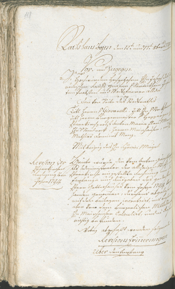 Civic Archives of Bozen-Bolzano - BOhisto Ratsprotokoll 1794/96 