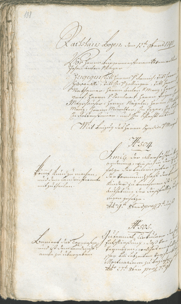 Archivio Storico della Città di Bolzano - BOhisto protocollo consiliare 1794/96 