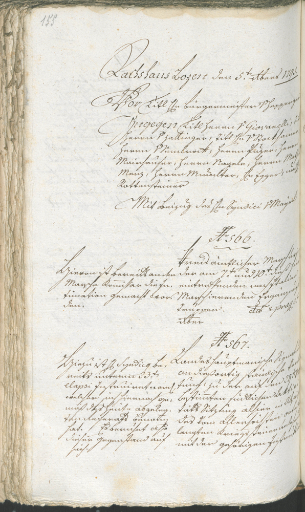 Civic Archives of Bozen-Bolzano - BOhisto Ratsprotokoll 1794/96 