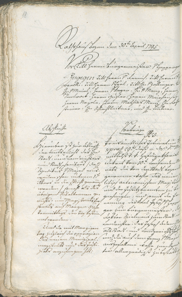 Civic Archives of Bozen-Bolzano - BOhisto Ratsprotokoll 1794/96 