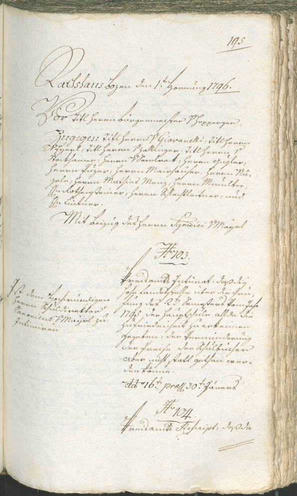 Archivio Storico della Città di Bolzano - BOhisto protocollo consiliare 1794/96 