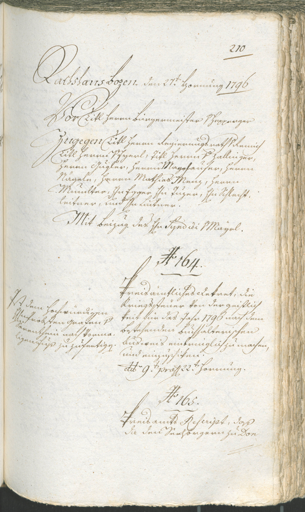 Civic Archives of Bozen-Bolzano - BOhisto Ratsprotokoll 1794/96 