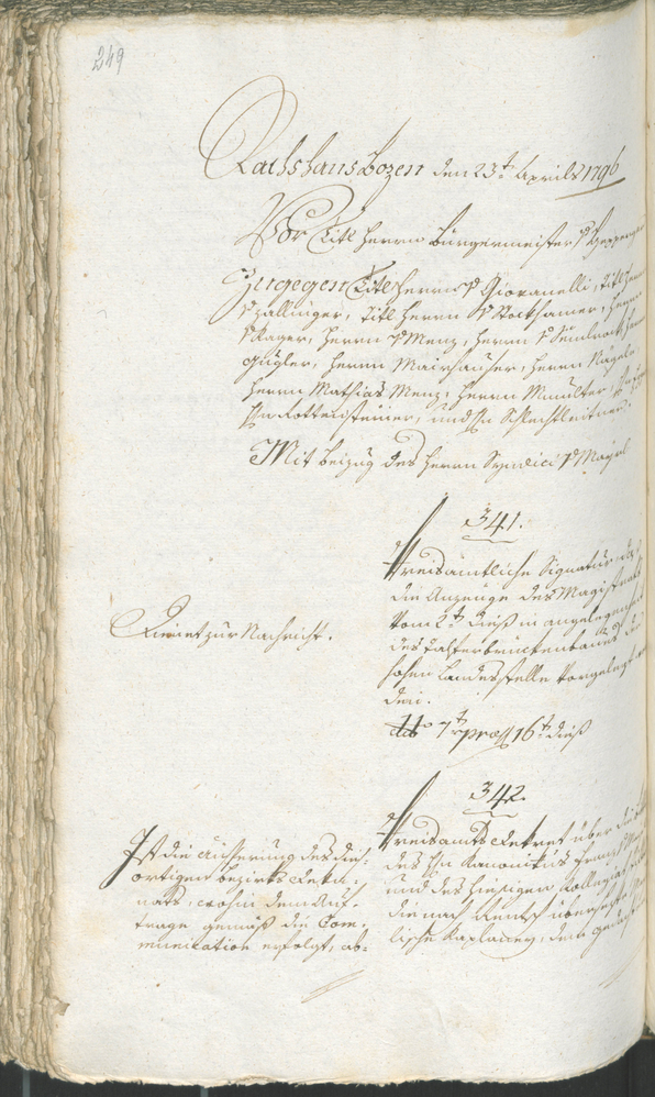 Archivio Storico della Città di Bolzano - BOhisto protocollo consiliare 1794/96 