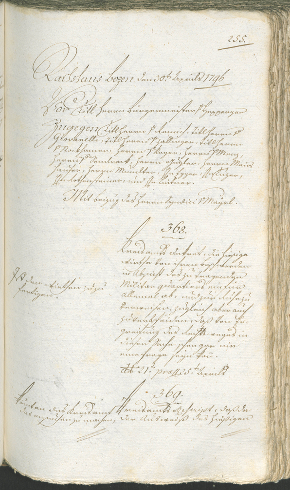 Stadtarchiv Bozen - BOhisto Ratsprotokoll 1794/96 