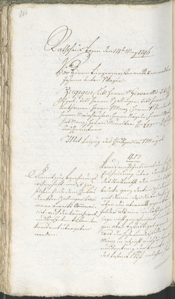 Civic Archives of Bozen-Bolzano - BOhisto Ratsprotokoll 1794/96 