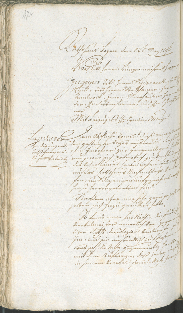 Archivio Storico della Città di Bolzano - BOhisto protocollo consiliare 1794/96 