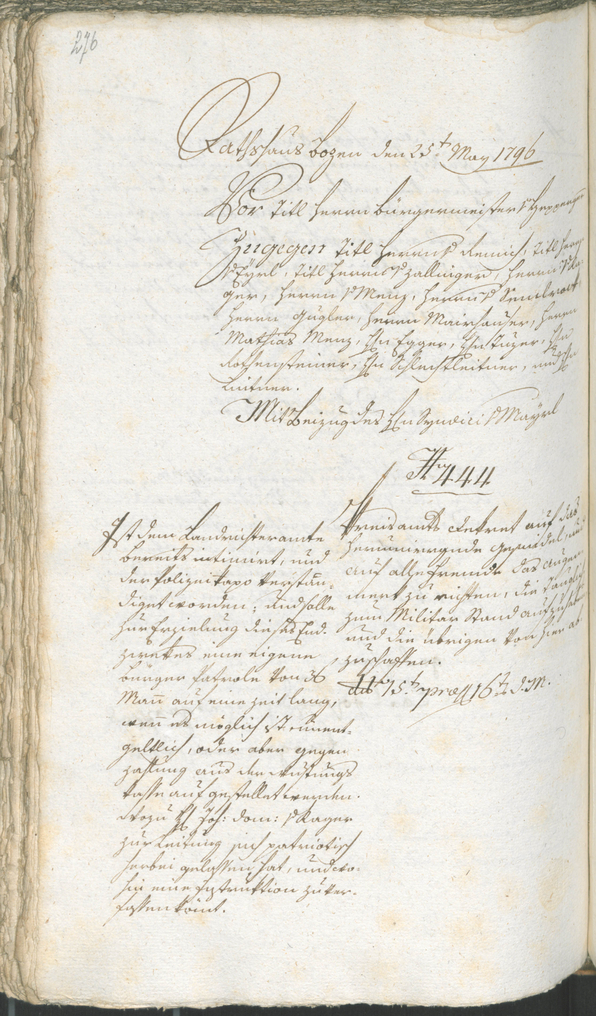 Civic Archives of Bozen-Bolzano - BOhisto Ratsprotokoll 1794/96 