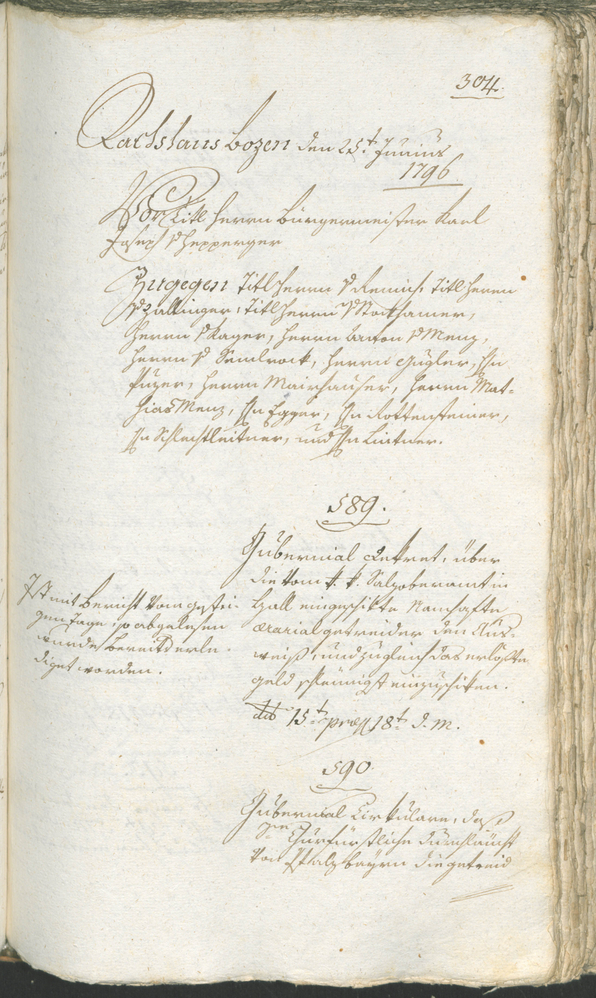 Civic Archives of Bozen-Bolzano - BOhisto Ratsprotokoll 1794/96 