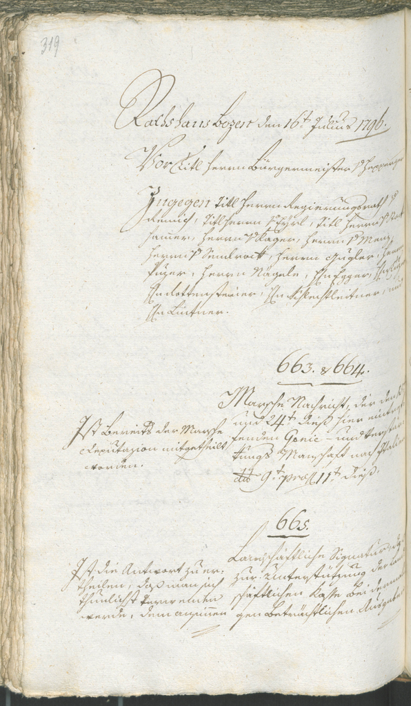 Archivio Storico della Città di Bolzano - BOhisto protocollo consiliare 1794/96 