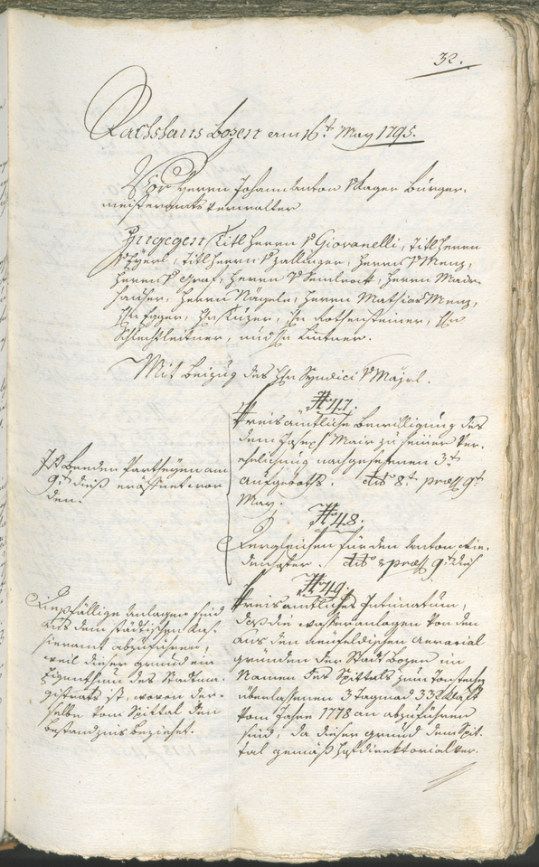 Archivio Storico della Città di Bolzano - BOhisto protocollo consiliare 1794/96 