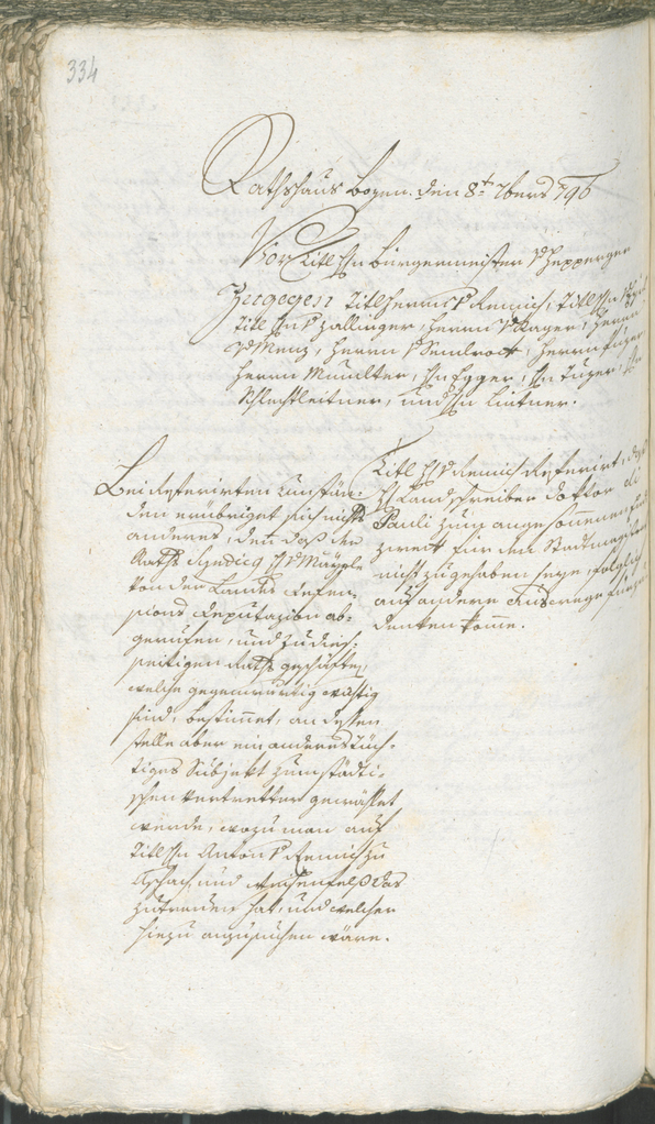 Civic Archives of Bozen-Bolzano - BOhisto Ratsprotokoll 1794/96 