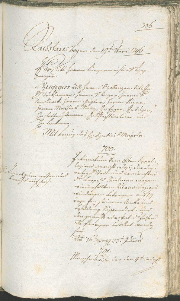 Archivio Storico della Città di Bolzano - BOhisto protocollo consiliare 1794/96 