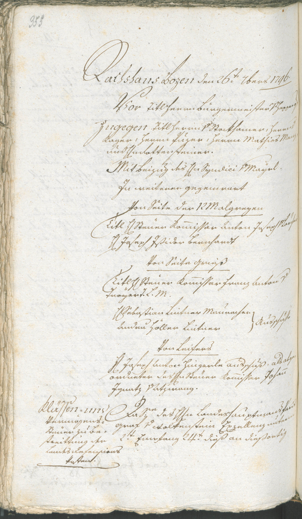 Stadtarchiv Bozen - BOhisto Ratsprotokoll 1794/96 