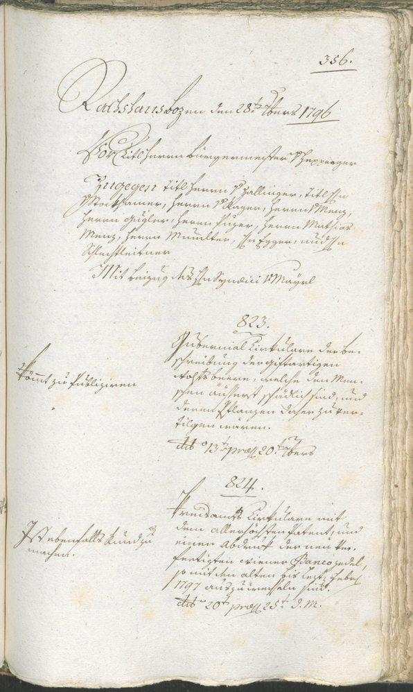 Stadtarchiv Bozen - BOhisto Ratsprotokoll 1794/96 