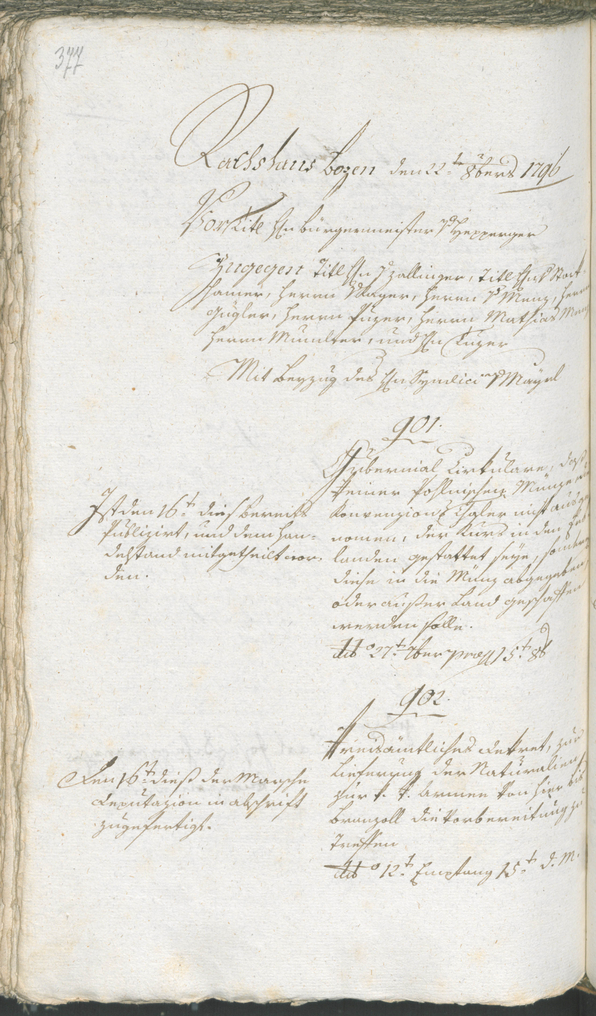 Civic Archives of Bozen-Bolzano - BOhisto Ratsprotokoll 1794/96 