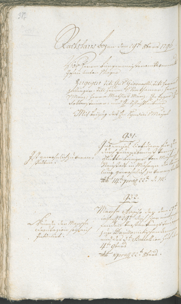 Civic Archives of Bozen-Bolzano - BOhisto Ratsprotokoll 1794/96 