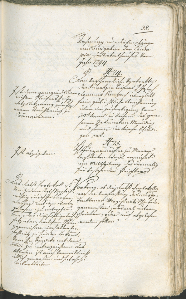 Civic Archives of Bozen-Bolzano - BOhisto Ratsprotokoll 1794/96 