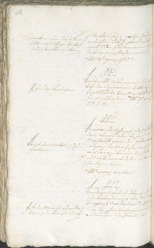 Civic Archives of Bozen-Bolzano - BOhisto Ratsprotokoll 1794/96 