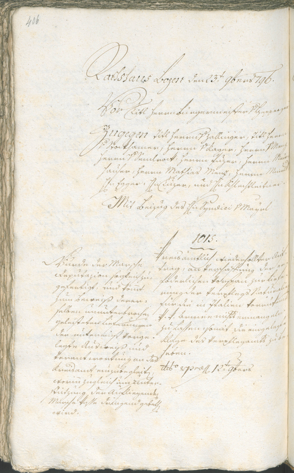 Civic Archives of Bozen-Bolzano - BOhisto Ratsprotokoll 1794/96 