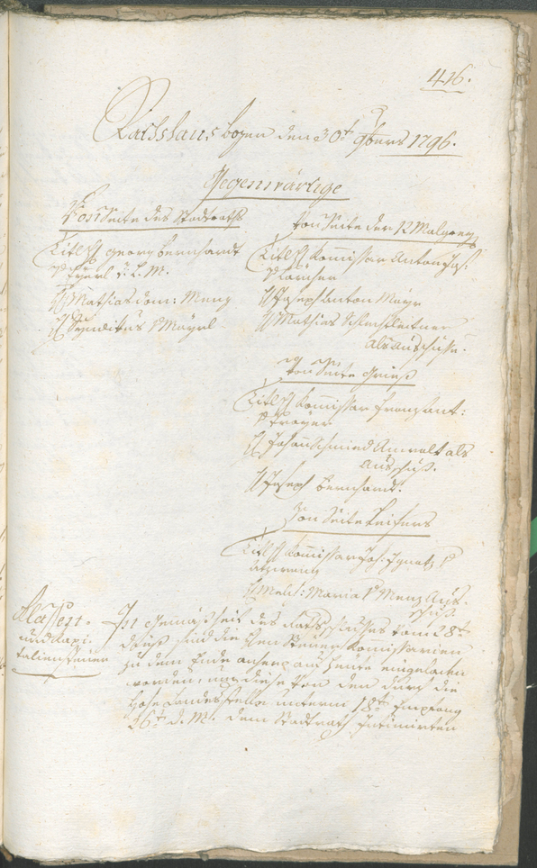 Civic Archives of Bozen-Bolzano - BOhisto Ratsprotokoll 1794/96 