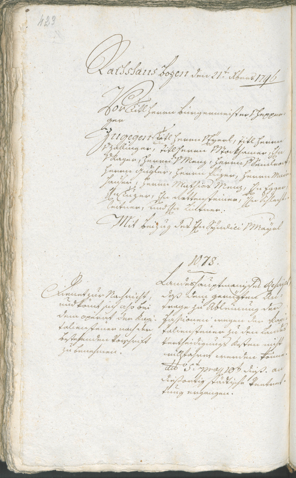 Stadtarchiv Bozen - BOhisto Ratsprotokoll 1794/96 