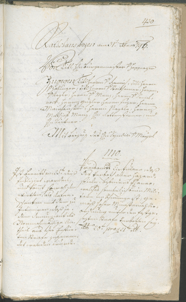 Archivio Storico della Città di Bolzano - BOhisto protocollo consiliare 1794/96 