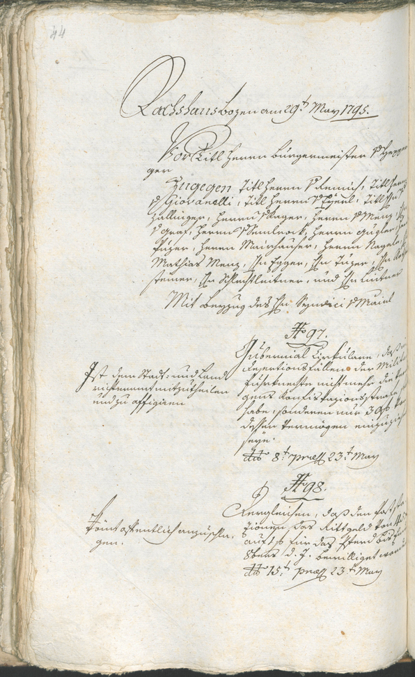 Civic Archives of Bozen-Bolzano - BOhisto Ratsprotokoll 1794/96 