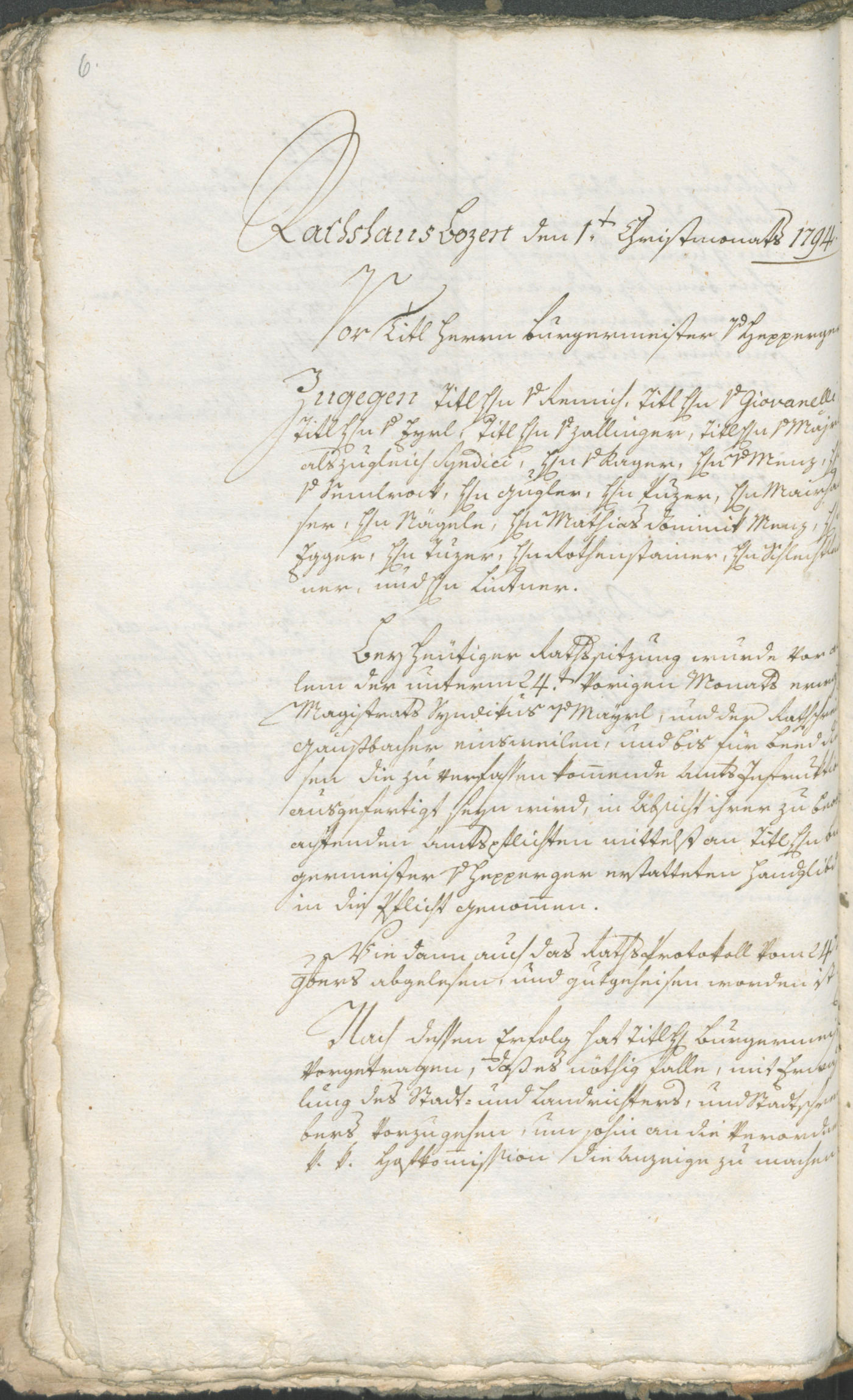 Civic Archives of Bozen-Bolzano - BOhisto Ratsprotokoll 1794/96 